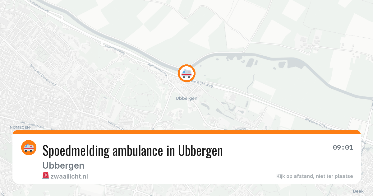 Spoedmelding ambulance in Ubbergen — 27 mei 2026