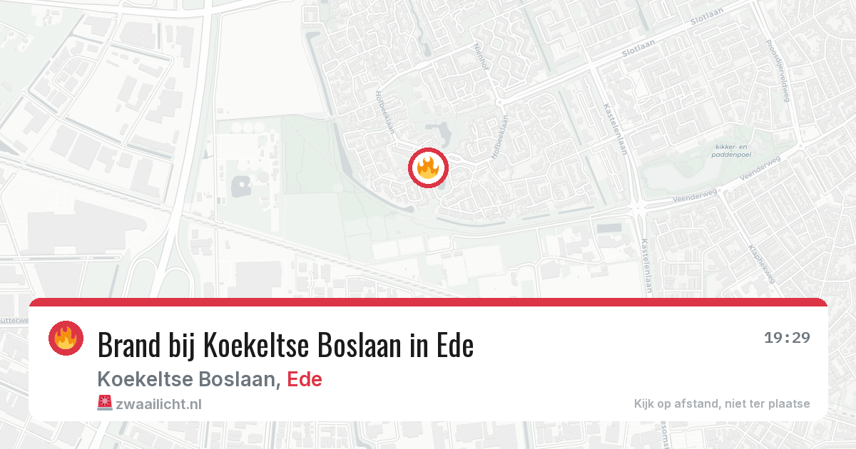 Brand bij Koekeltse Boslaan in Ede — 25 jun 2026