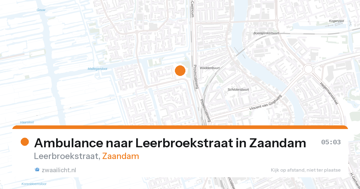 Ambulance naar Leerbroekstraat in Zaandam — 7 feb 2026