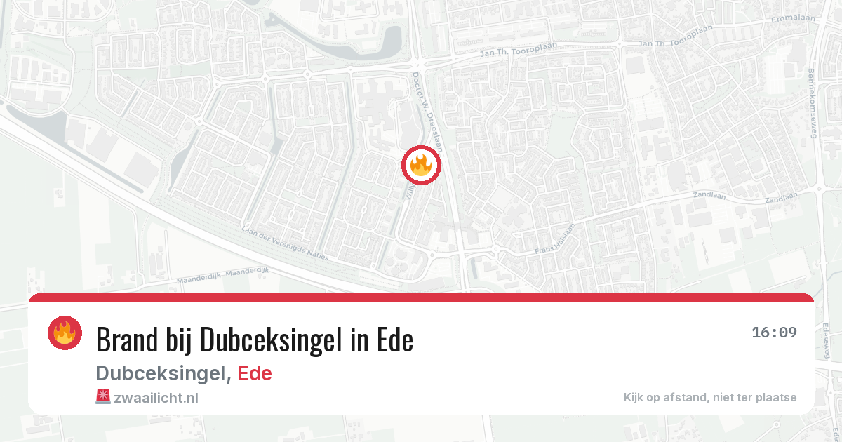Brand bij Dubceksingel in Ede — 23 mrt 2026