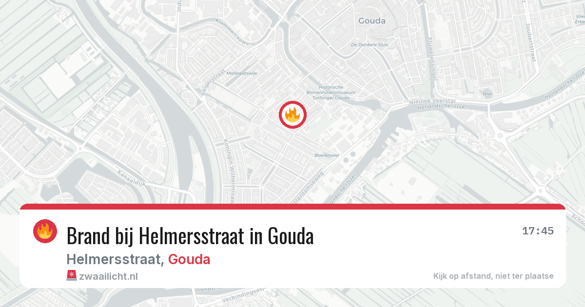 Brand bij Helmersstraat in Gouda — 6 jul 2026