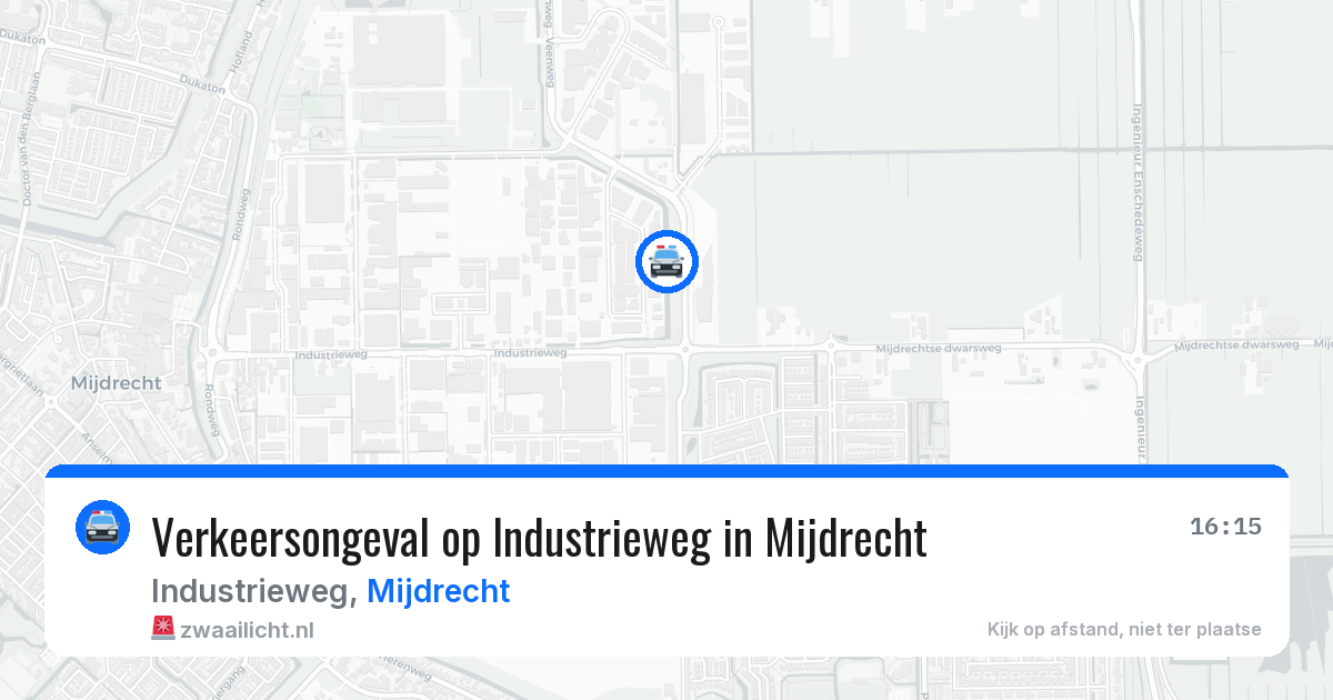 Verkeersongeval op Industrieweg in Mijdrecht — 10 feb 2026