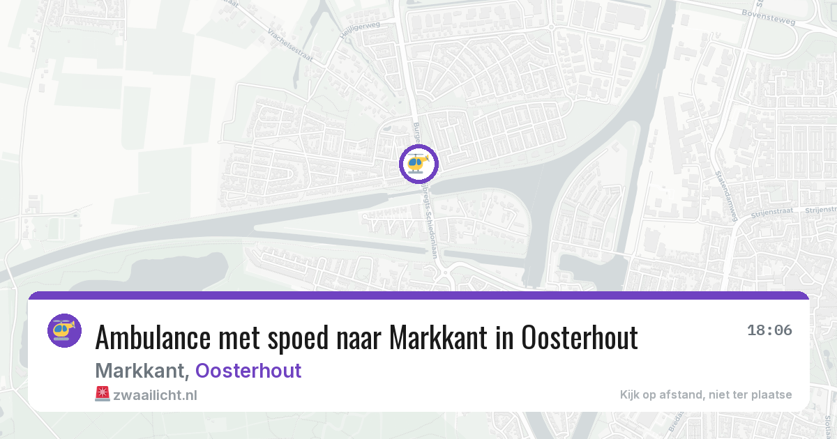 Ambulance met spoed naar Markkant in Oosterhout — 25 feb 2026