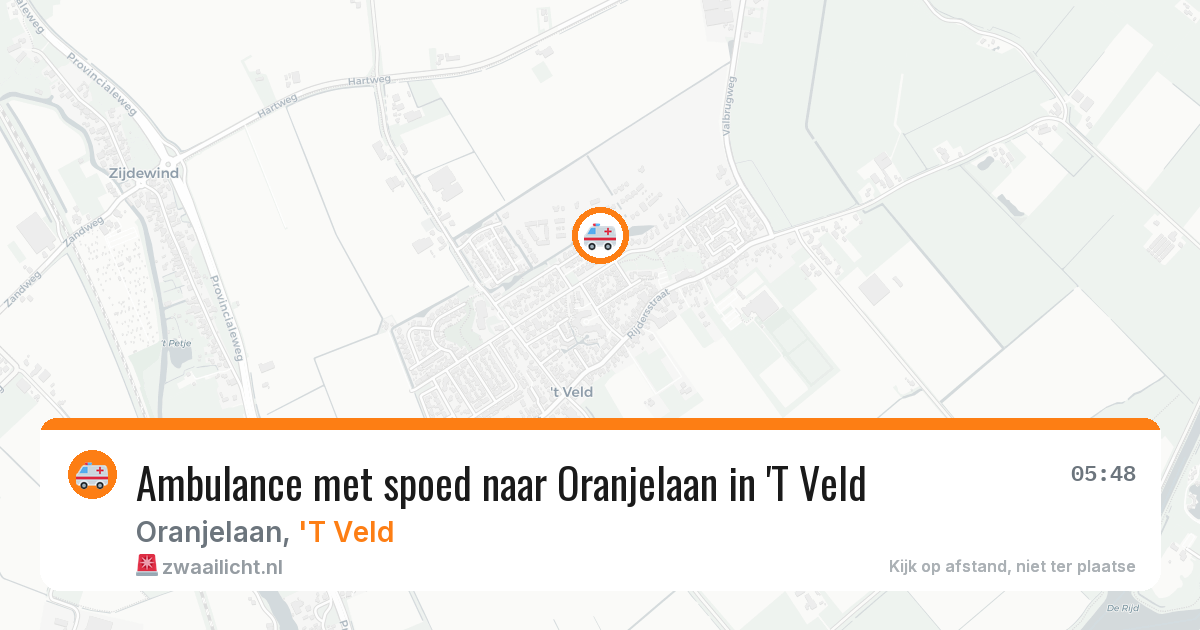 Ambulance met spoed naar Oranjelaan in 'T Veld — 27 apr 2026