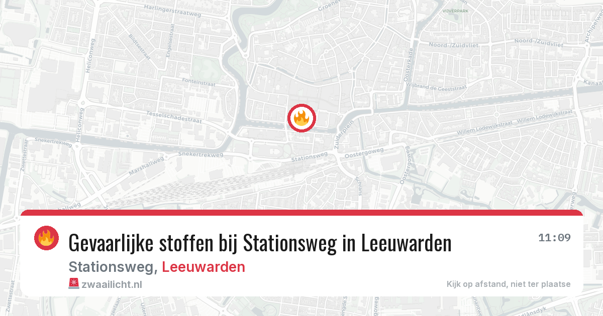Gevaarlijke stoffen bij Stationsweg in Leeuwarden — 11 jun 2026