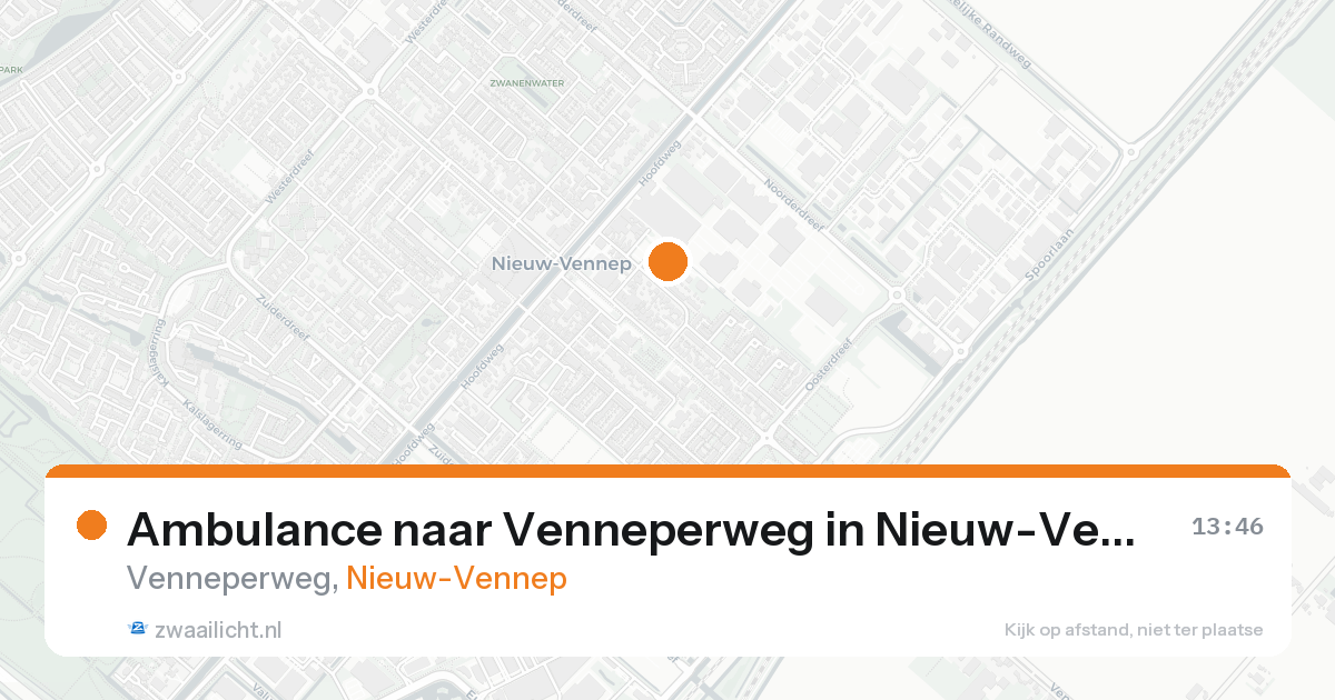 Ambulance naar Venneperweg in Nieuw-Vennep — 21 aug 2026