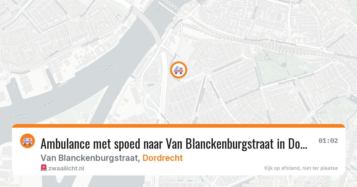 Ambulance met spoed naar Van Blanckenburgstraat in Dordrecht — 10 apr 2026