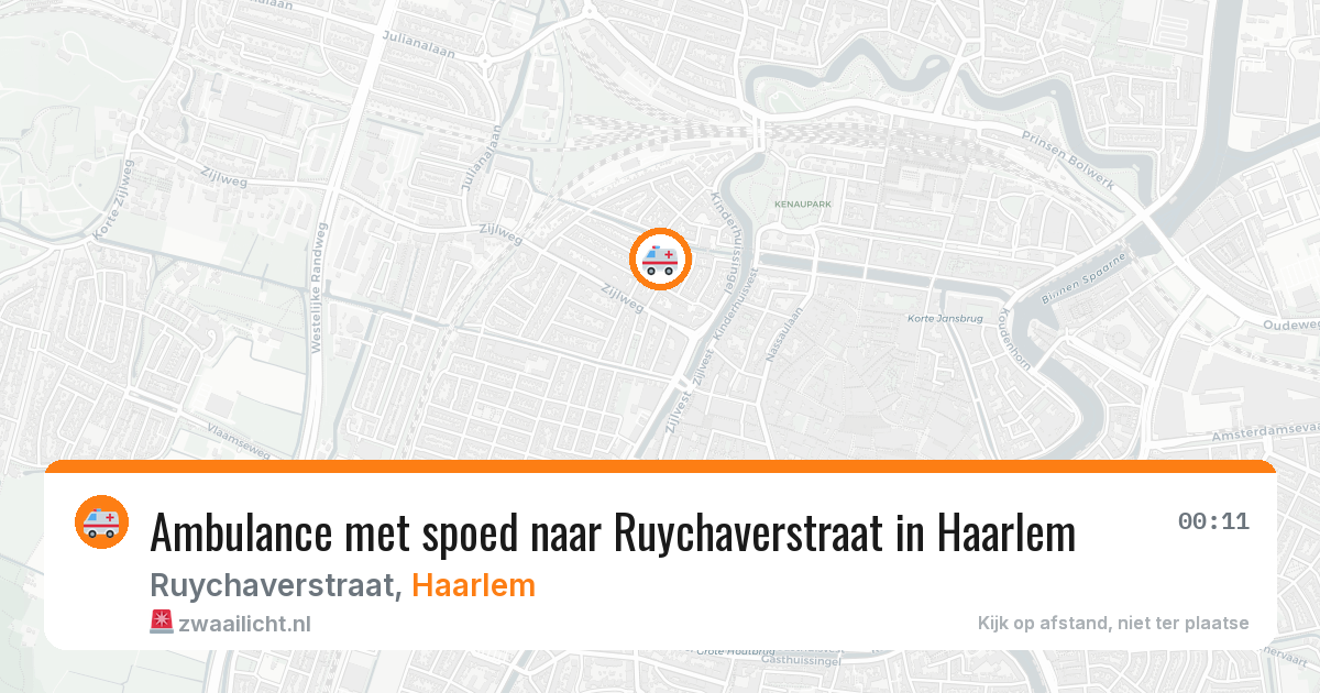 Ambulance met spoed naar Ruychaverstraat in Haarlem — 11 jul 2026