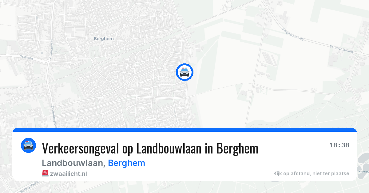 Verkeersongeval op Landbouwlaan in Berghem — 8 apr 2026