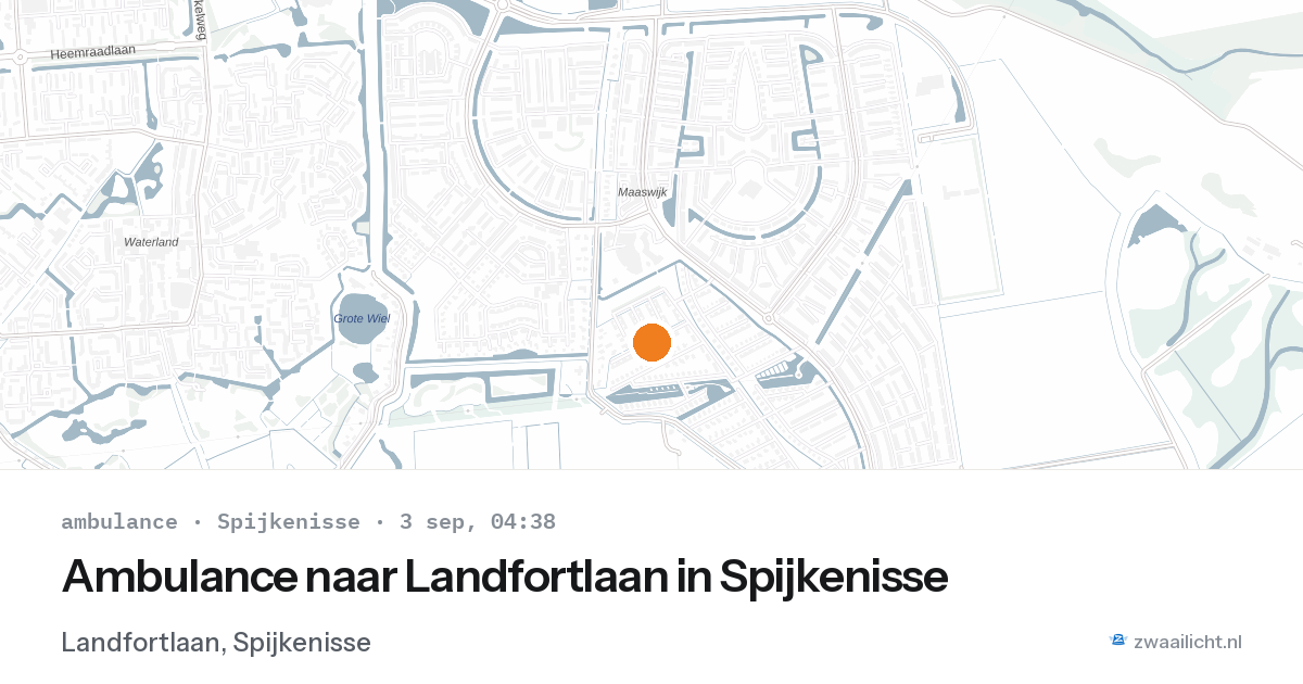 Ambulance naar Landfortlaan in Spijkenisse — 3 sep 2026