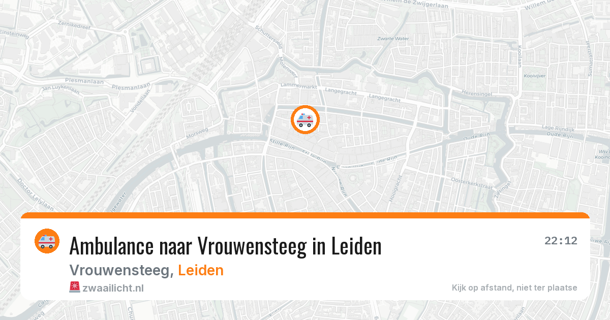 Ambulance naar Vrouwensteeg in Leiden — 13 jun 2026