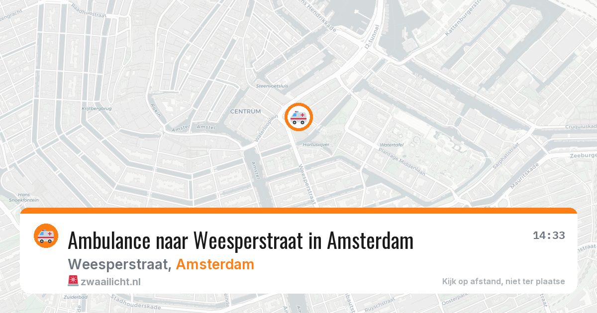 Ambulance naar Weesperstraat in Amsterdam — 15 jun 2026