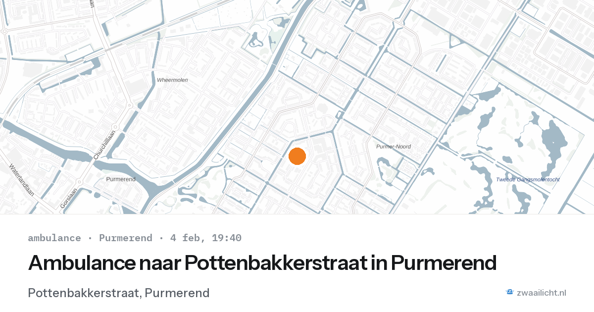 Ambulance naar Pottenbakkerstraat in Purmerend — 4 feb 2026