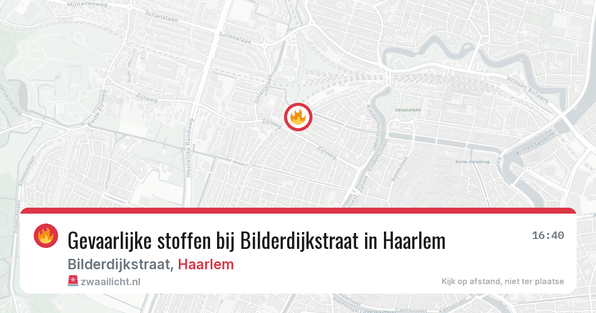 Gevaarlijke stoffen bij Bilderdijkstraat in Haarlem — 11 jun 2026