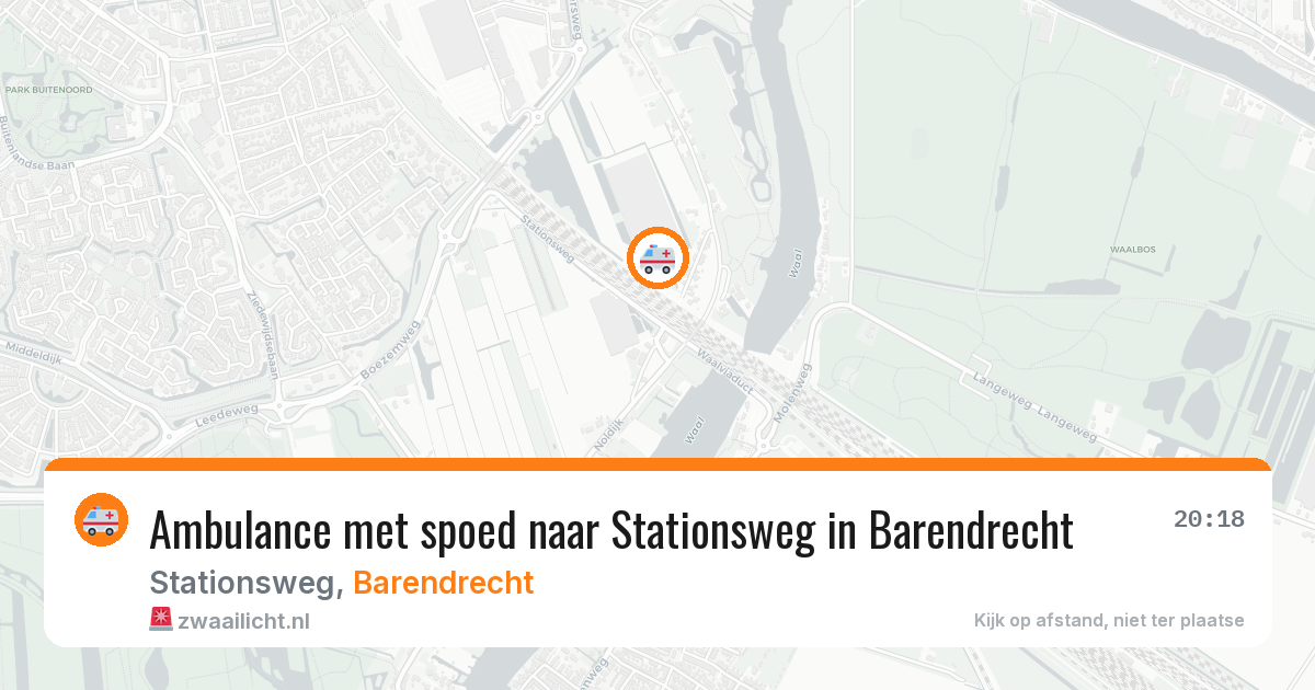 Ambulance met spoed naar Stationsweg in Barendrecht — 27 jun 2026