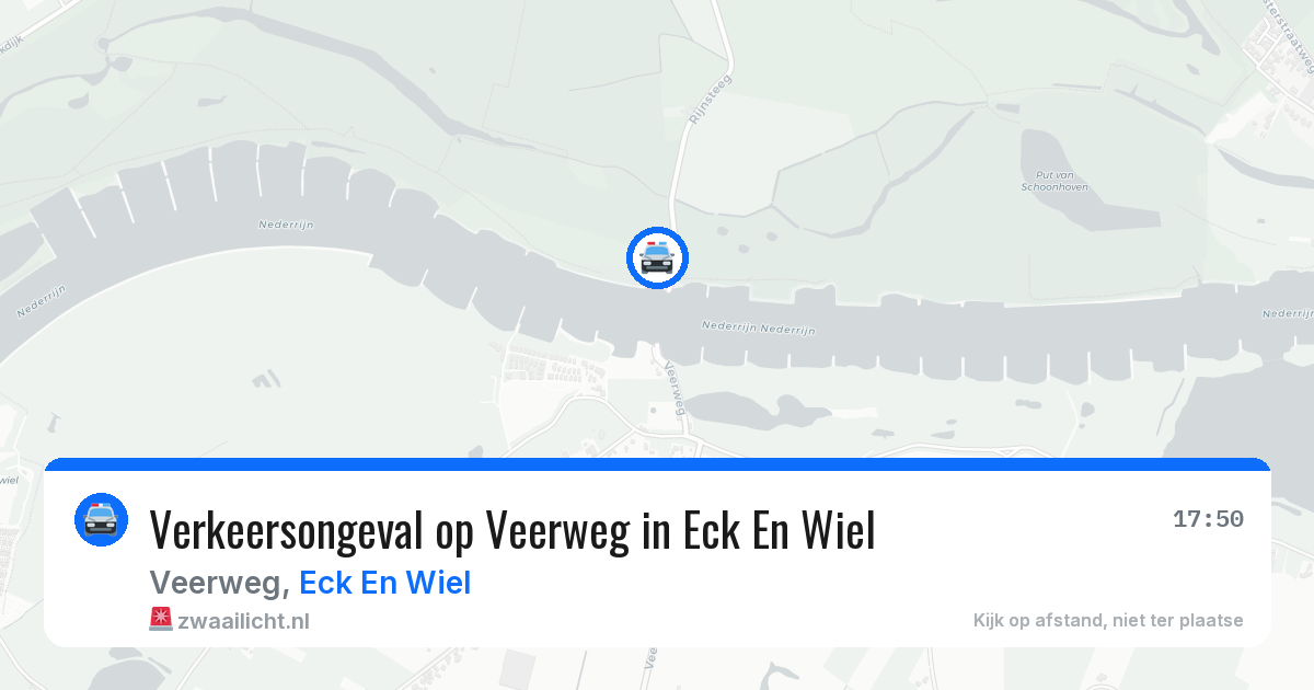 Verkeersongeval op Veerweg in Eck En Wiel — 1 jul 2026