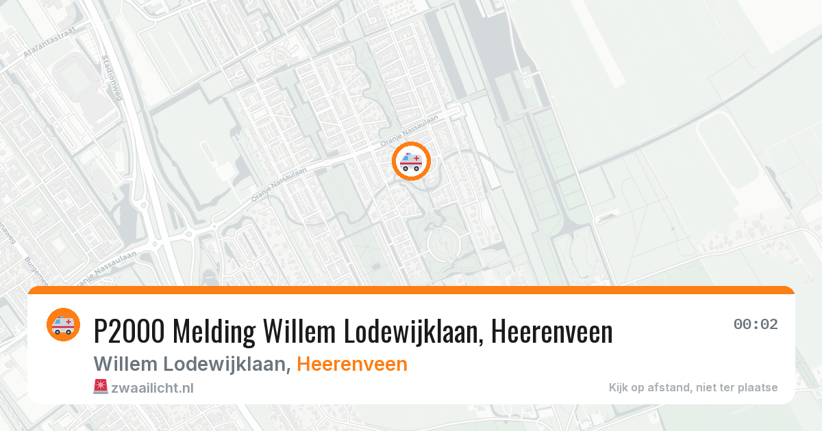 P2000 Melding Willem Lodewijklaan, Heerenveen — 6 mrt 2026
