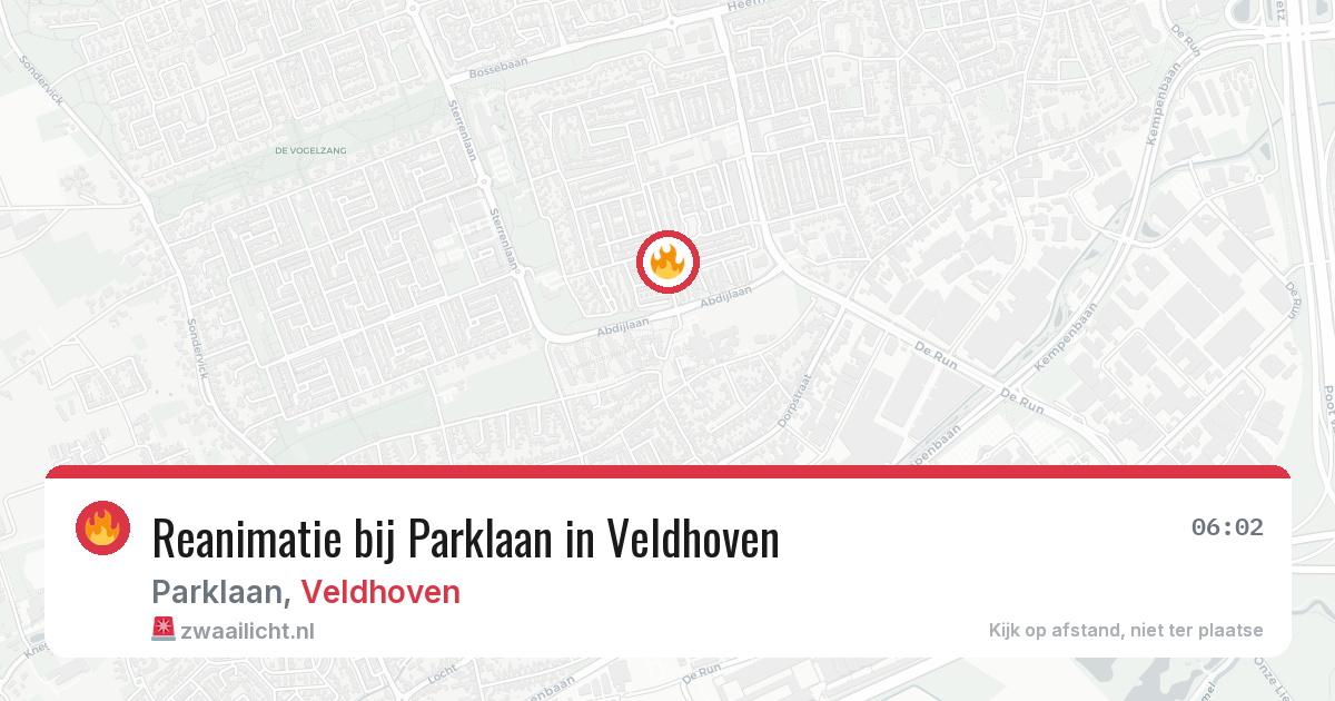 Reanimatie bij Parklaan in Veldhoven — 21 apr 2026