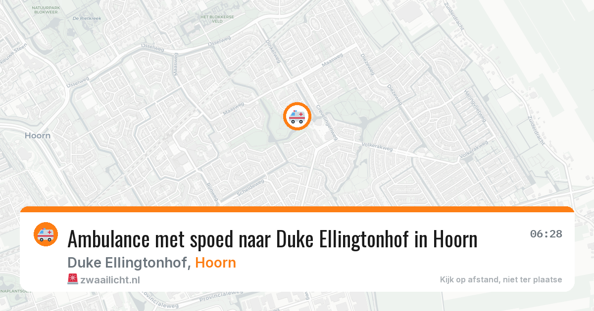 Ambulance met spoed naar Duke Ellingtonhof in Hoorn — 27 jun 2026
