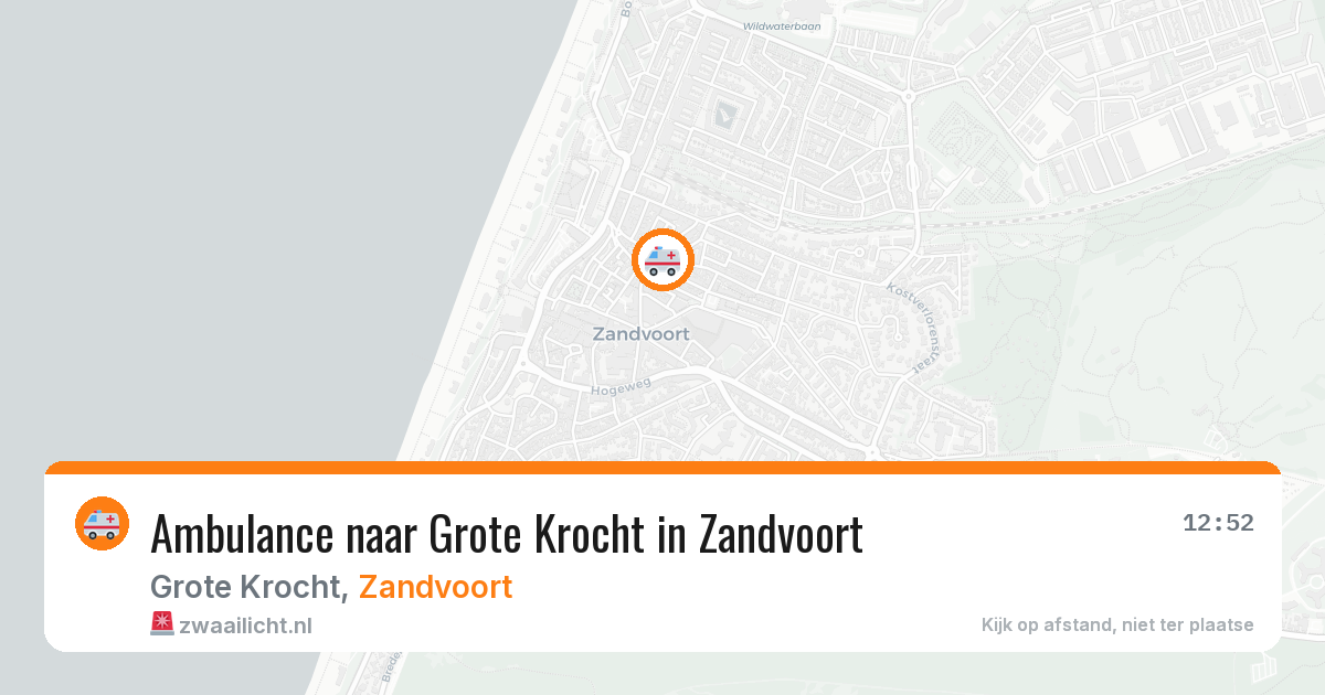 Ambulance naar Grote Krocht in Zandvoort — 30 jul 2026