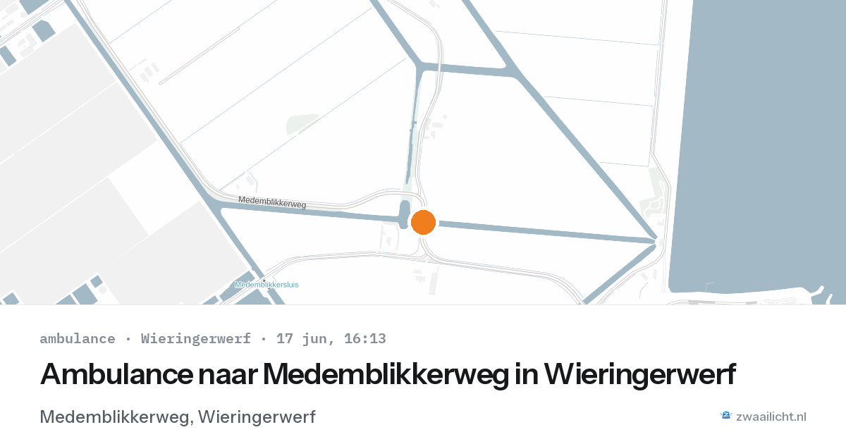 Ambulance naar Medemblikkerweg in Wieringerwerf — 17 jun 2026