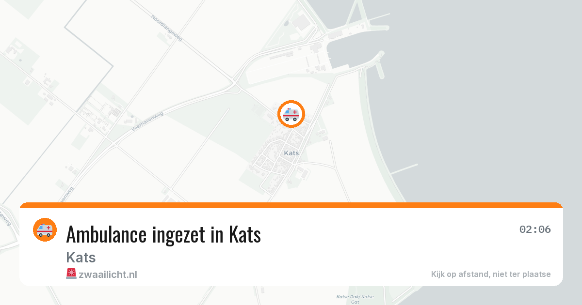 Ambulance ingezet in Kats — 9 jun 2026