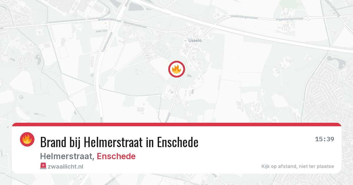 Brand bij Helmerstraat in Enschede — 25 mei 2026