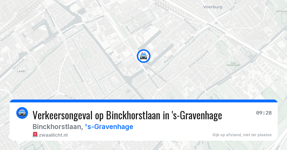Verkeersongeval op Binckhorstlaan in 's-Gravenhage — 29 jan 2026