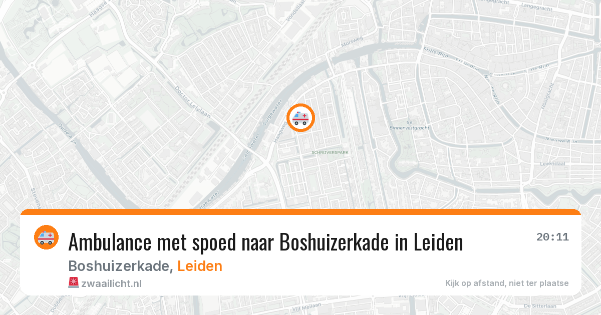 Ambulance met spoed naar Boshuizerkade in Leiden — 24 jun 2026