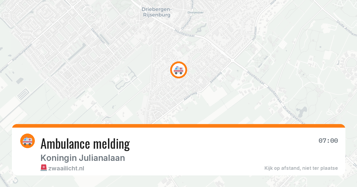 Ambulance melding — 24 mei 2026