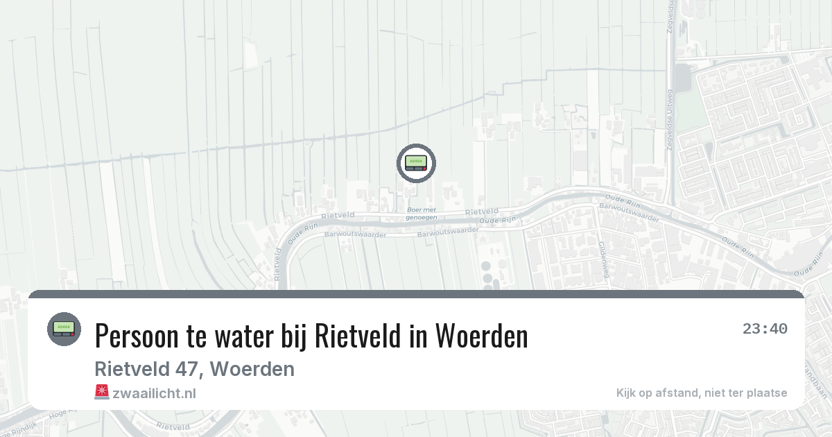 Persoon te water bij Rietveld in Woerden — 7 feb 2026
