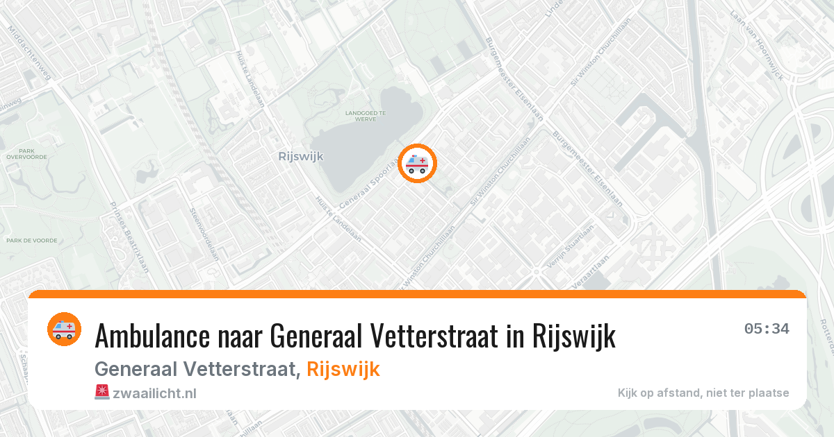 Ambulance naar Generaal Vetterstraat in Rijswijk — 10 jun 2026