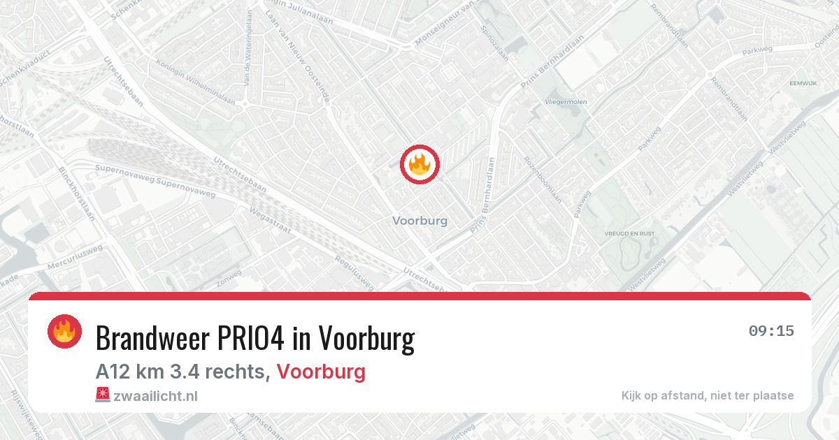Brandweer PRIO4 in Voorburg — 5 apr 2026 | 🚨 Zwaailicht.nl