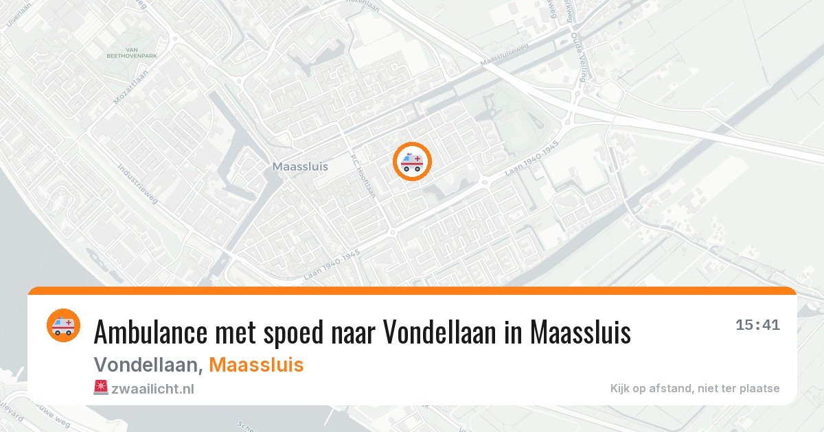 Ambulance met spoed naar Vondellaan in Maassluis — 22 jun 2026