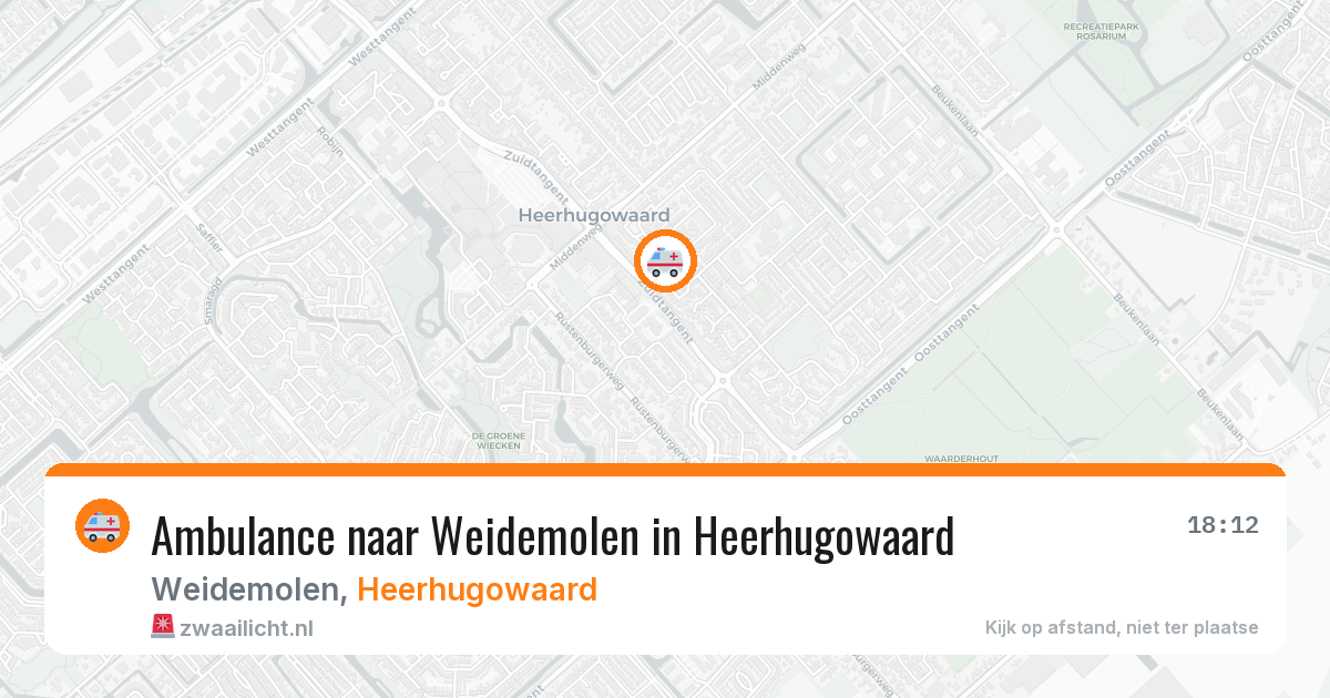 Ambulance naar Weidemolen in Heerhugowaard — 26 mrt 2026