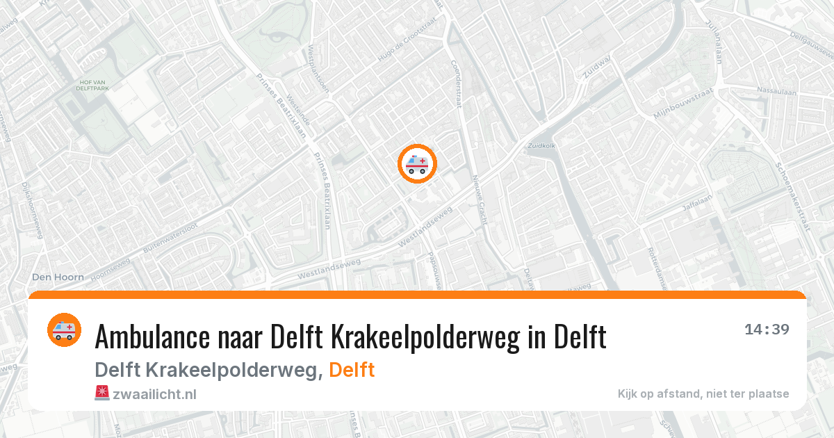 Ambulance naar Delft Krakeelpolderweg in Delft — 5 feb 2026