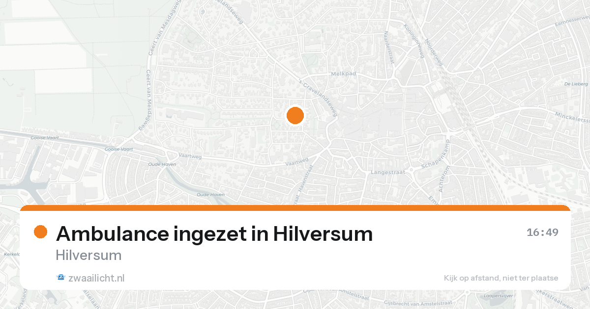 Ambulance ingezet in Hilversum — 15 aug 2026