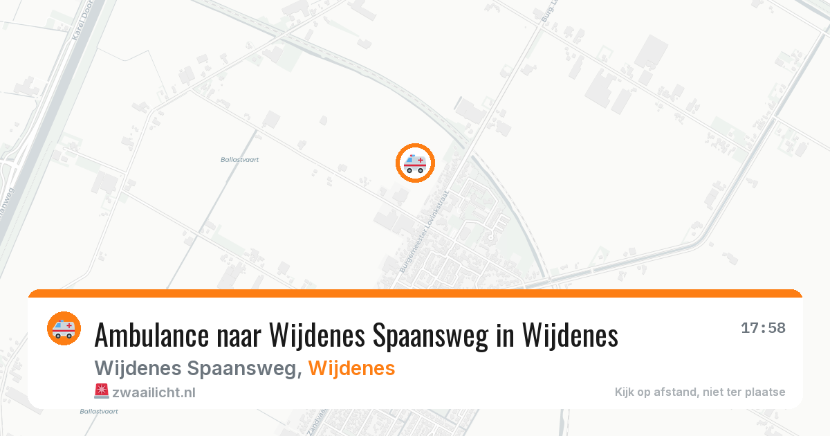 Ambulance naar Wijdenes Spaansweg in Wijdenes — 7 aug 2026