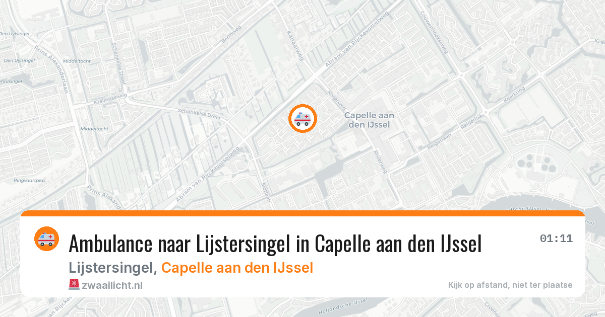 Ambulance naar Lijstersingel in Capelle aan den IJssel — 13 aug 2026
