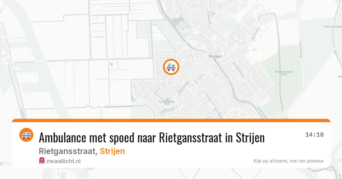 Ambulance met spoed naar Rietgansstraat in Strijen — 25 jun 2026