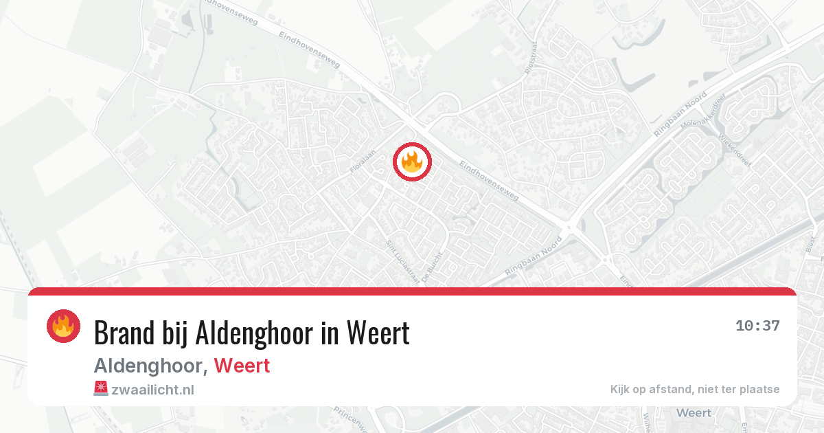 Brand bij Aldenghoor in Weert — 28 jun 2026