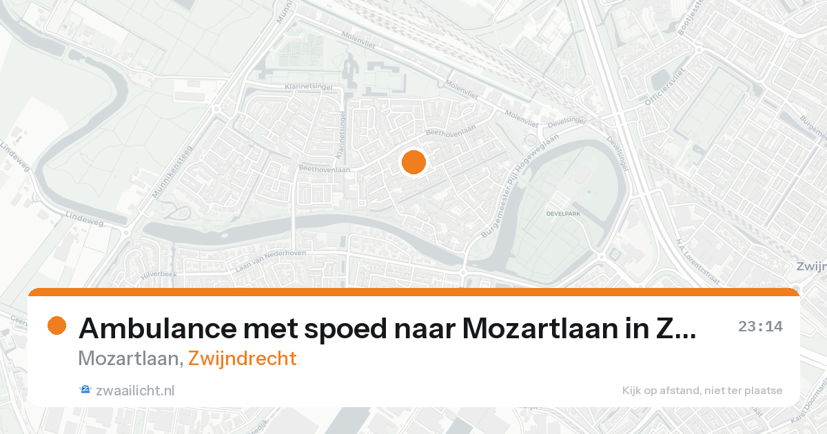 Ambulance met spoed naar Mozartlaan in Zwijndrecht — 15 aug 2026