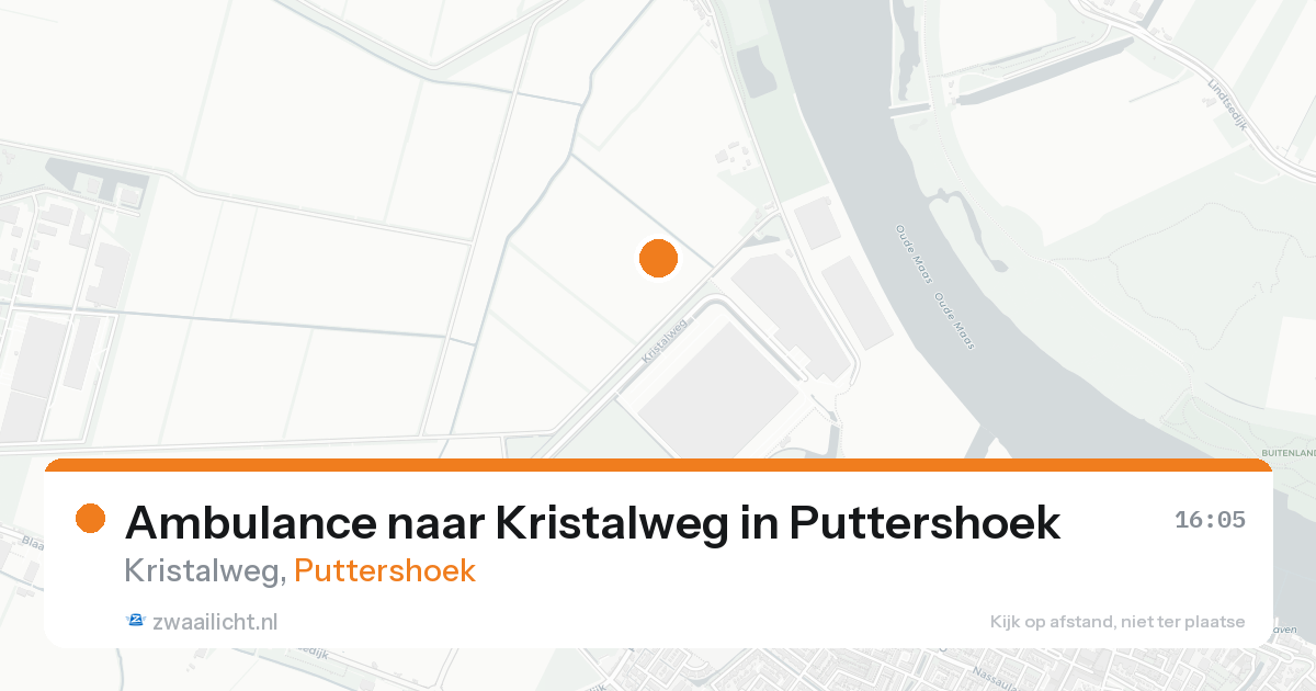 Ambulance naar Kristalweg in Puttershoek — 22 aug 2026