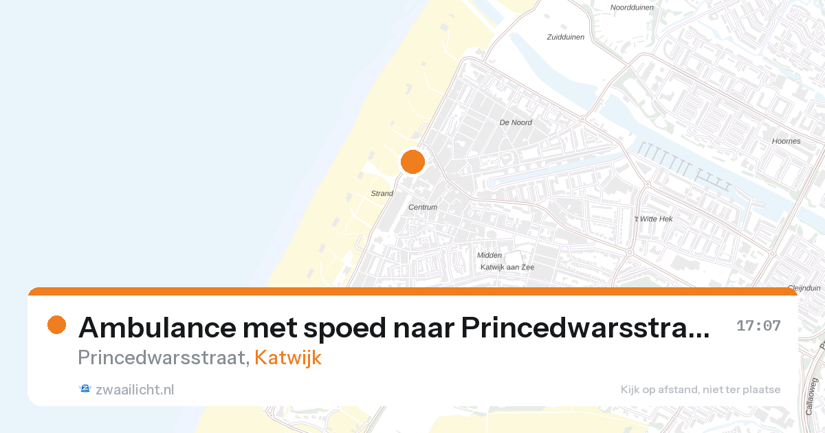 Ambulance met spoed naar Princedwarsstraat in Katwijk — 27 apr 2026