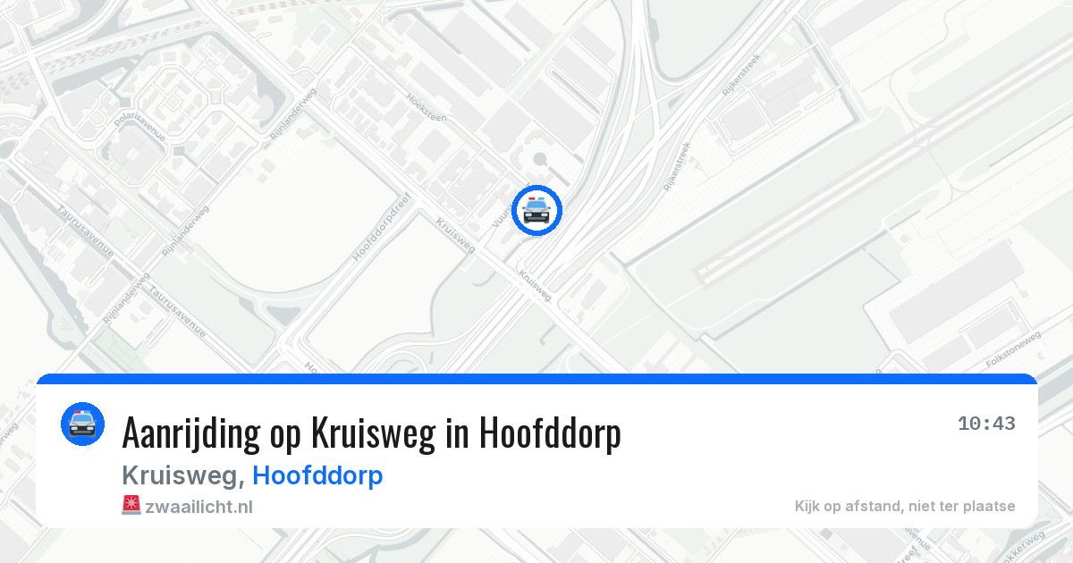 Aanrijding op Kruisweg in Hoofddorp — 20 mrt 2026