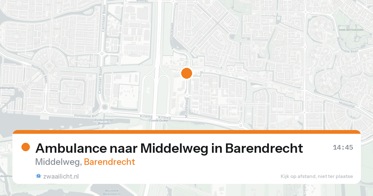 Ambulance naar Middelweg in Barendrecht — 17 aug 2026