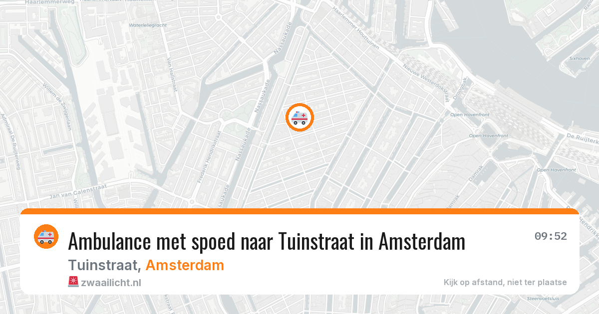 Ambulance met spoed naar Tuinstraat in Amsterdam — 29 jan 2026