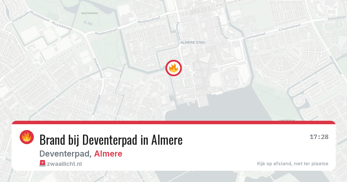 Brand bij Deventerpad in Almere — 27 apr 2026