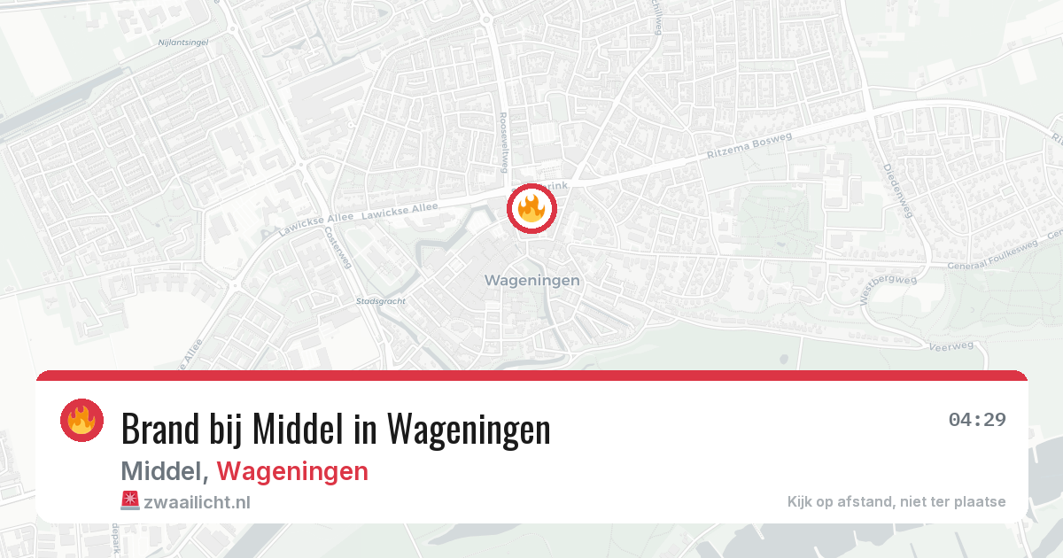 Brand bij Middel in Wageningen — 3 mrt 2026