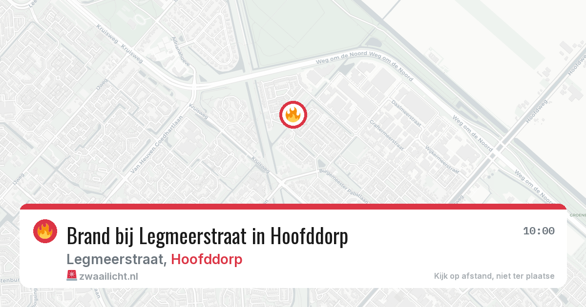 Brand bij Legmeerstraat in Hoofddorp — 27 mei 2026